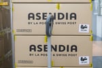 Asendia logo on parcel